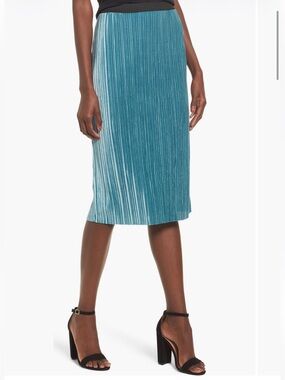 Leith Velour Pencil Skirt